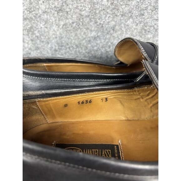 Sutor Mantellassi‎ Dress Shoes Mens Size 13 Black Leather Monk Strap 1636 Italy main image 3